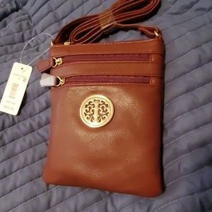 Brown leather purse